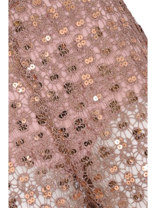 Pantalone in pizzo con paillettes HANITA | H.P1673.4648289.MOCHA MOUSSE